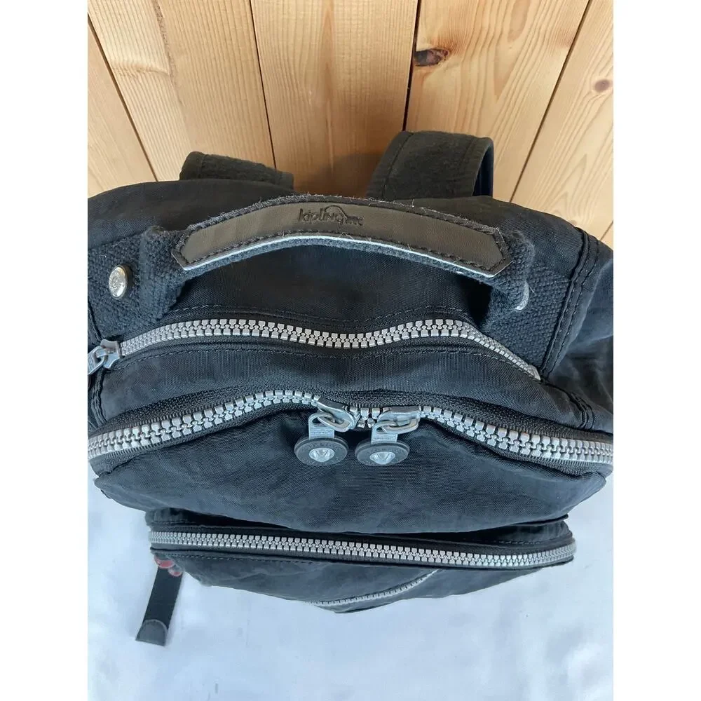 Kipling Seoul Backpack, Black - about 16x12x6 inches